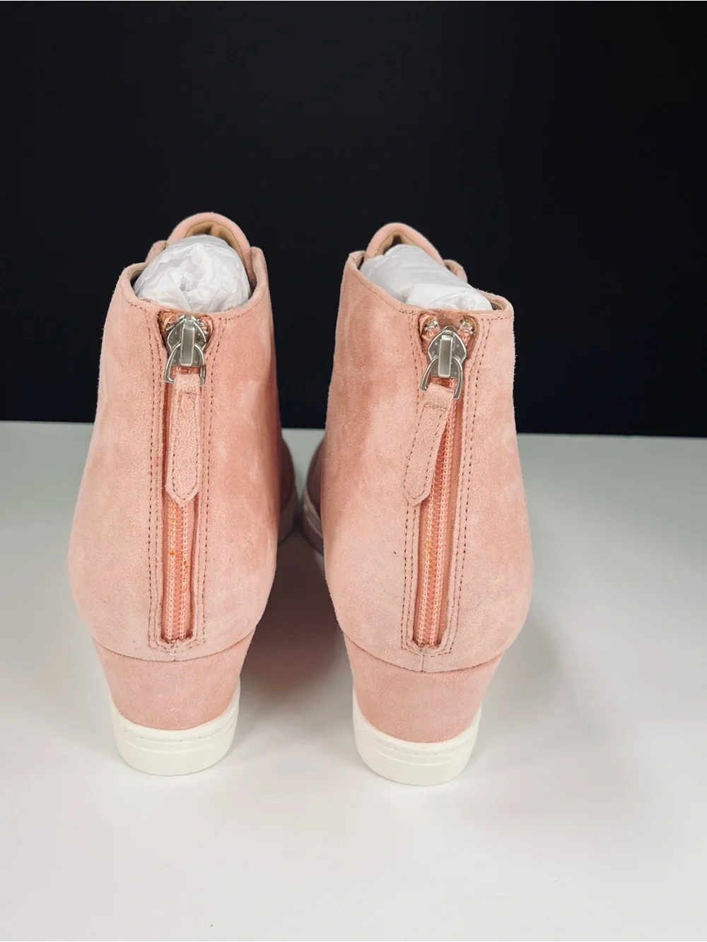 Linea Paolo Rose Pink Kid Suede Women’s Sneaker Boots- Size 10M